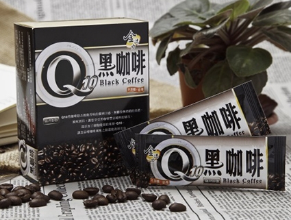 Q10黑咖啡~~無糖無奶精，即溶研磨咖啡的口感。