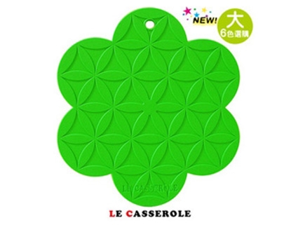 【LE CASSEROLE】花開富貴 環保矽膠止滑隔熱墊(6色可選)