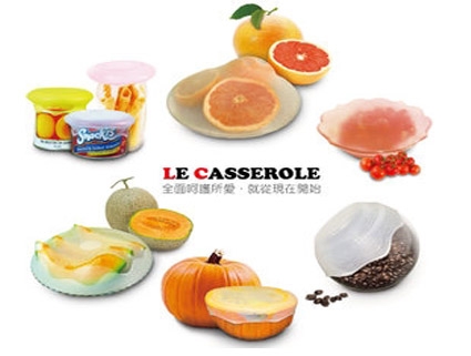 【LE CASSEROLE】立體保鮮膜(14cm*4+19cm*4)(白色組)